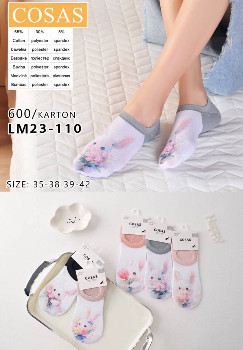 Skarpety damskie Roz 35-42, Mix kolor Paczka 40 szt